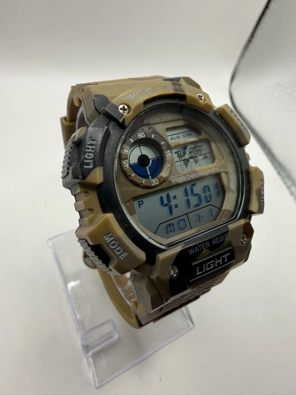 George Men's Digital Camouflage Patterned Sport Wristwatch Plastic Strap